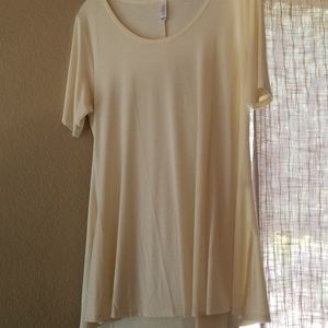 Cream Lularoe Medium Perfect T
